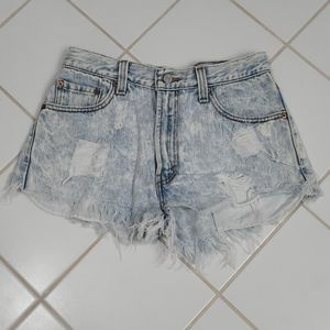 Levi's distressed shorts